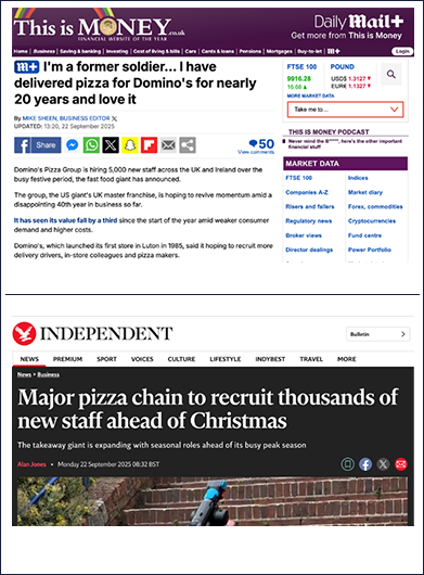 Domino's Press Coverage