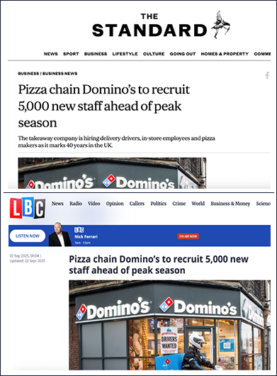 Domino's Press Coverage